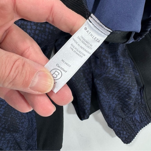 Athleta Printed Brooklyn Jogger Dress Blue Python - Picture 5 of 9